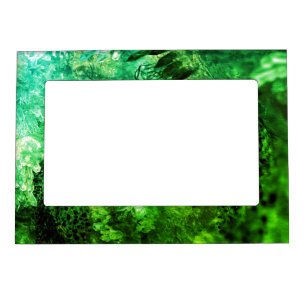Layers of Green Crystals Magnetic Frame