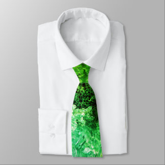 Layers of Green Crystals Neck Tie