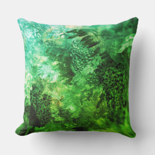 Layers of Green Crystals Outdoor Pillow