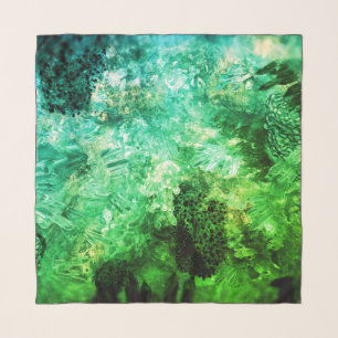 Layers of Green Crystals Scarf