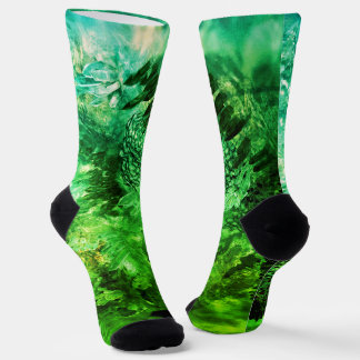 Layers of Green Crystals Socks
