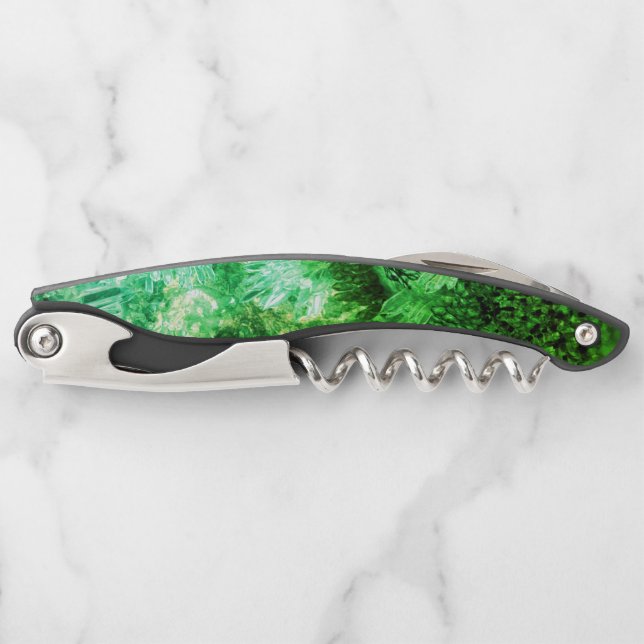 Layers of Green Crystals Waiter's Corkscrew (Front)