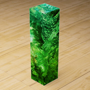 Layers of Green Crystals Wine Box