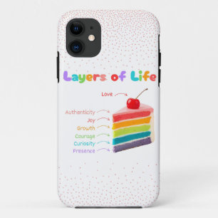 Layers of Life – Rainbow Cake of Growth & Mindset  iPhone 11 Case