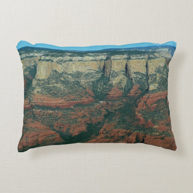 Layers of Red Rocks in Sedona Arizona Accent Pillow (Front)