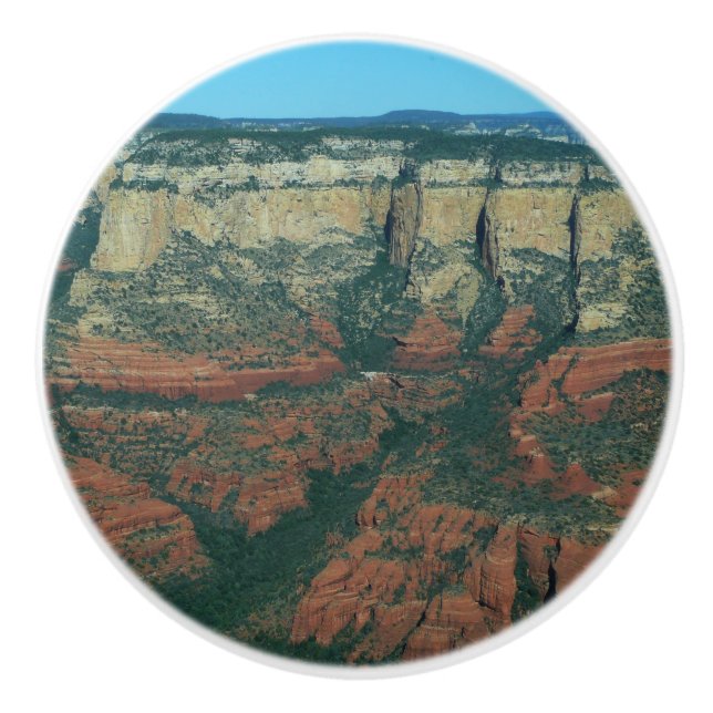 Layers of Red Rocks in Sedona Arizona Ceramic Knob (Front)