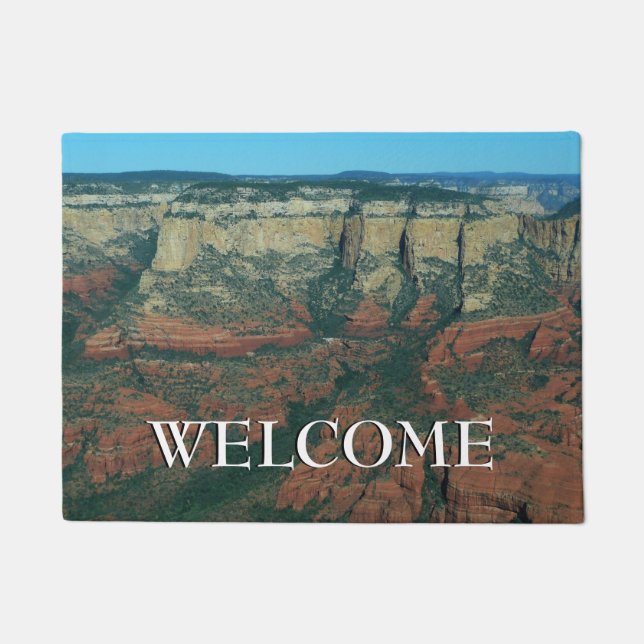 Layers of Red Rocks in Sedona Arizona Doormat (Front)
