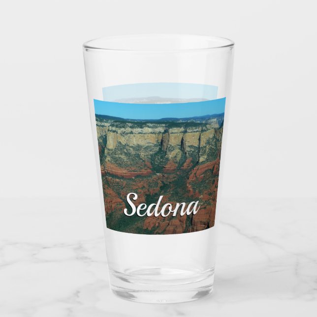 Layers of Red Rocks in Sedona Arizona Glass (Front)