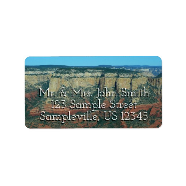 Layers of Red Rocks in Sedona Arizona Label (Front)