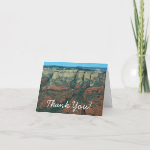 Layers of Red Rocks in Sedona Arizona Letterpress Thank You Card