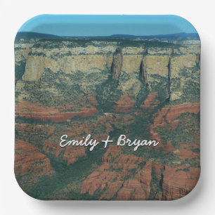 Layers of Red Rocks in Sedona Arizona Paper Plates