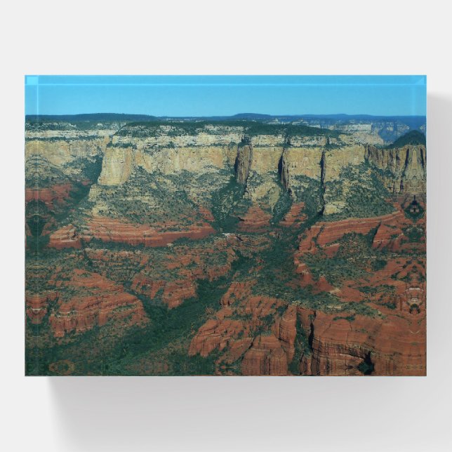 Layers of Red Rocks in Sedona Arizona Paperweight (Front)