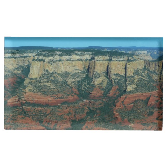 Layers of Red Rocks in Sedona Arizona Place Card Holder (Front)
