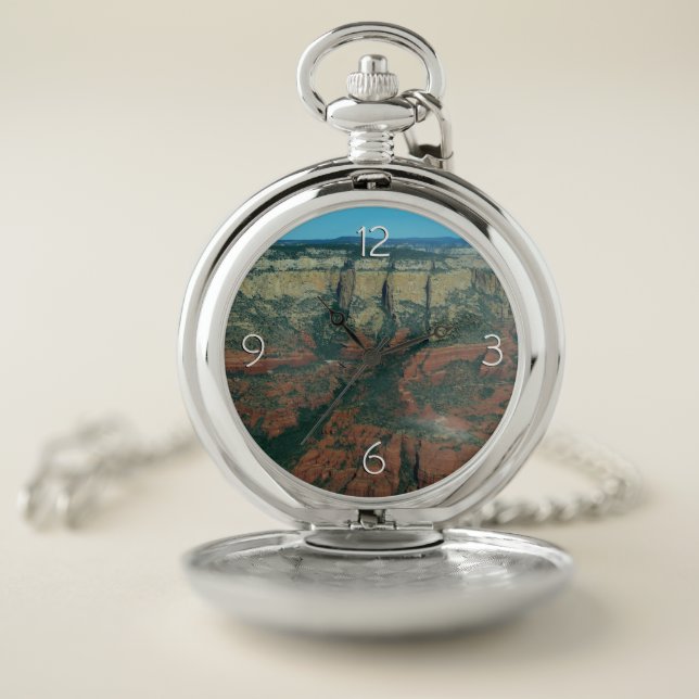 Layers of Red Rocks in Sedona Arizona Pocket Watch (Inside)