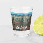 Layers of Red Rocks in Sedona Arizona Shot Glass