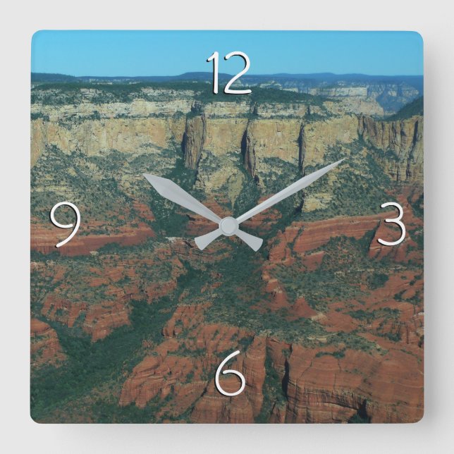 Layers of Red Rocks in Sedona Arizona Square Wall Clock (Front)