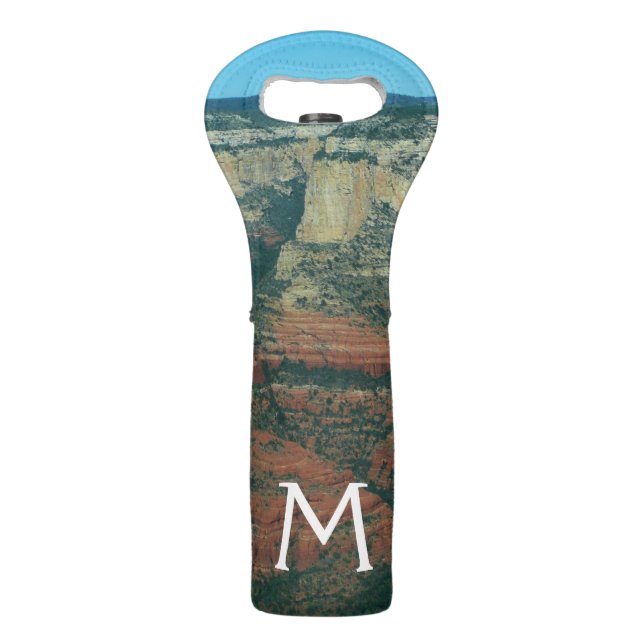 Layers of Red Rocks in Sedona Arizona Wine Bag (Front)