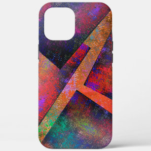 Layers of rustic colored images unevenly arranged iPhone 12 pro max case