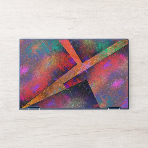 Layers of rustic colored images unevenly arranged HP laptop skin