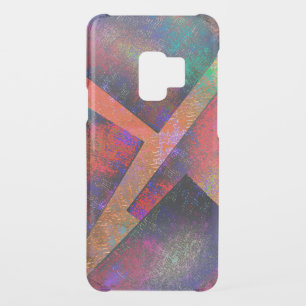 Layers of rustic colored images unevenly arranged uncommon samsung galaxy s9 case