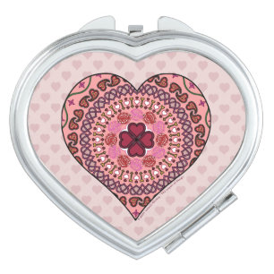Layers of the Heart Compact Mirror
