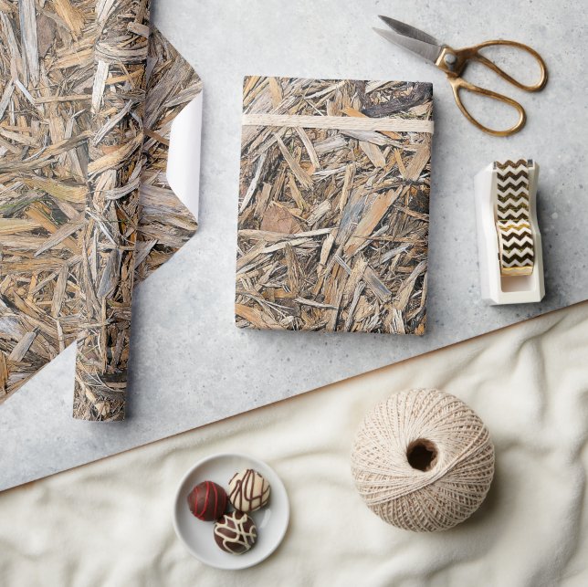 Layers of Weathered Wood Chips Wrapping Paper (Crafts)