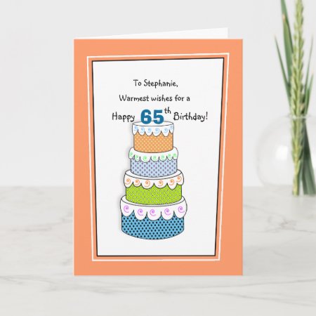 Layers Of Wishes 65th Or Any Age Birthday Card