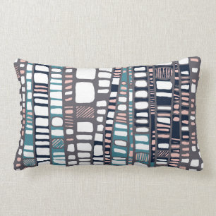 Layers teal lumbar pillow