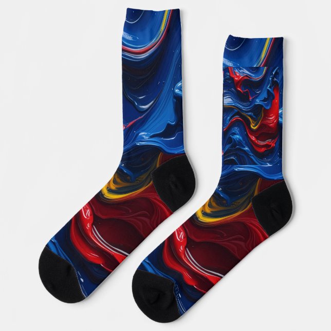 Layers Upon Layers Of Paint Socks (Left)