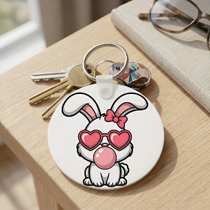 layful Kawaii Rabbit with Bubblegum Bubble Keychain