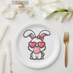 layful Kawaii Rabbit with Bubblegum Bubble Paper Plates