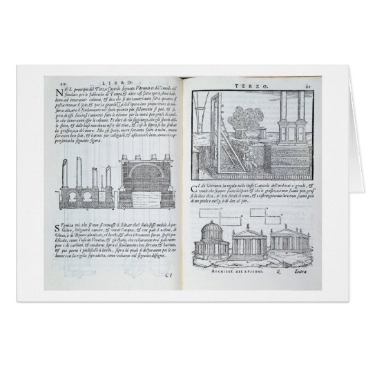 Laying foundations, from 'Della Architettura', pub Cards (Front Horizontal)