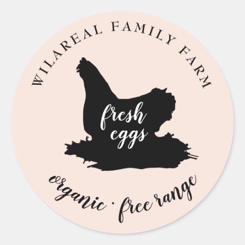 laying hen family farm chicken classic round stick classic round sticker