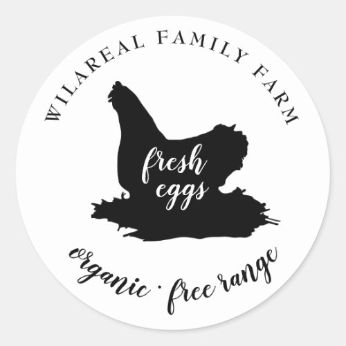 laying hen family farm chicken classic round sticker