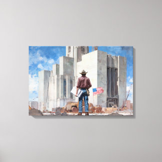 Laying the Foundations Canvas Print