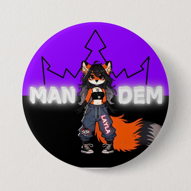 Layla - Mandem Collection -SVBK- SILVERBCKK TTV  Button (Front)