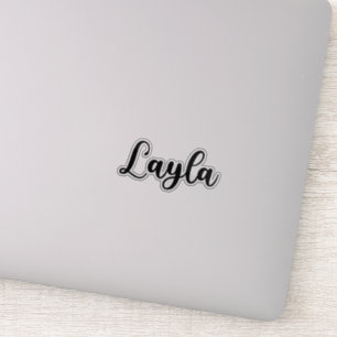 Layla Name - Handwritten Calligraphy Sticker