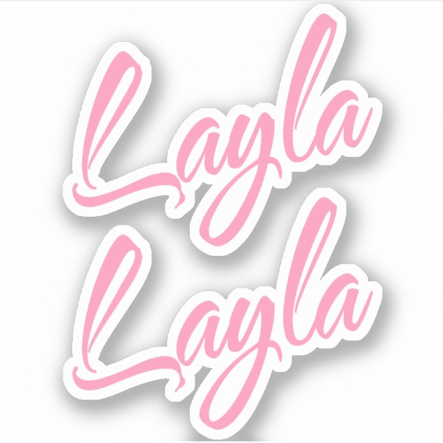 Layla name x2 sticker (Front)