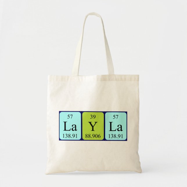 Layla periodic table name tote bag (Front)
