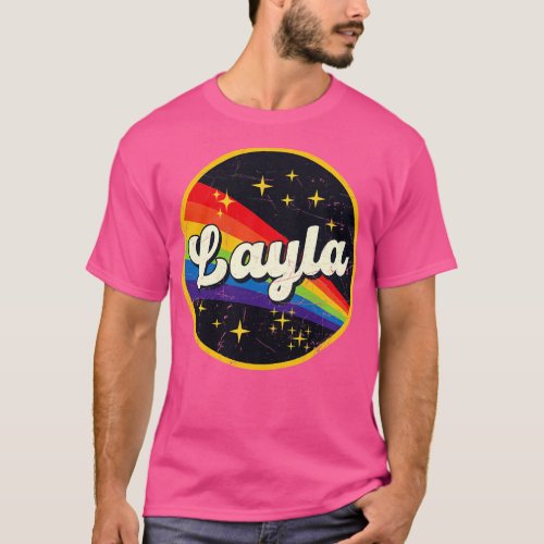 Layla Rainbow In Space Vintage GrungeStyle T_Shirt