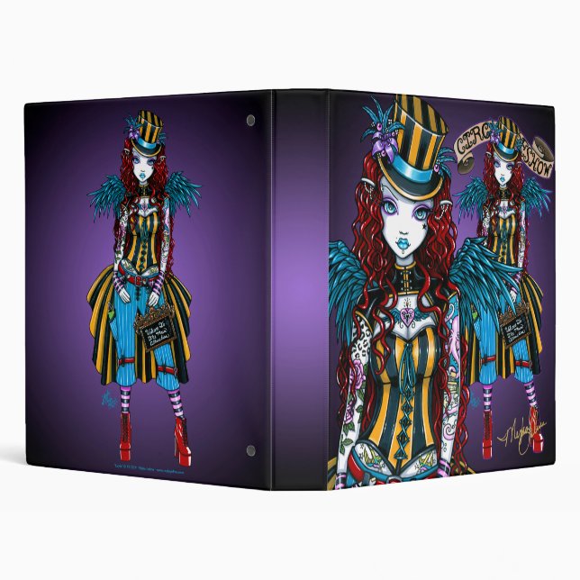 "Layla" Steampunk Circus Tattoo Sideshow Binder (Background)