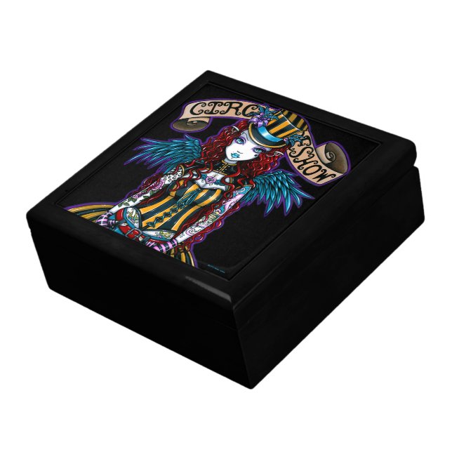 "Layla" Steampunk Circus Tattoo Sideshow Gift Box (Side)