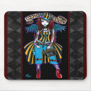 "Layla" Steampunk Circus Tattoo Sideshow Mousepad