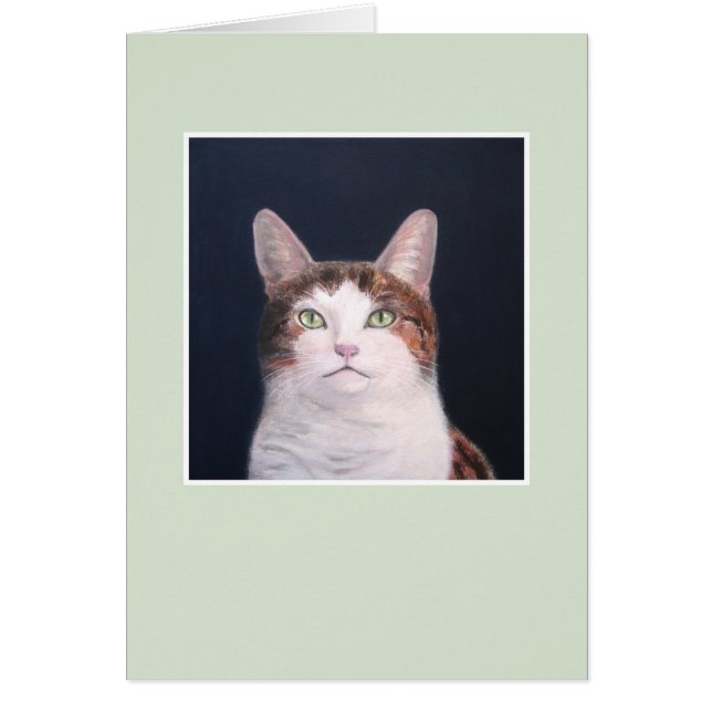 Layla the Cat - green frame Cards (Front)