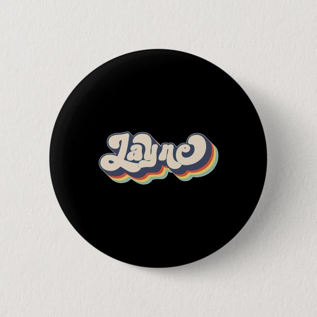 Layne Name Personalized Surname First Name Layne  Button (Front)