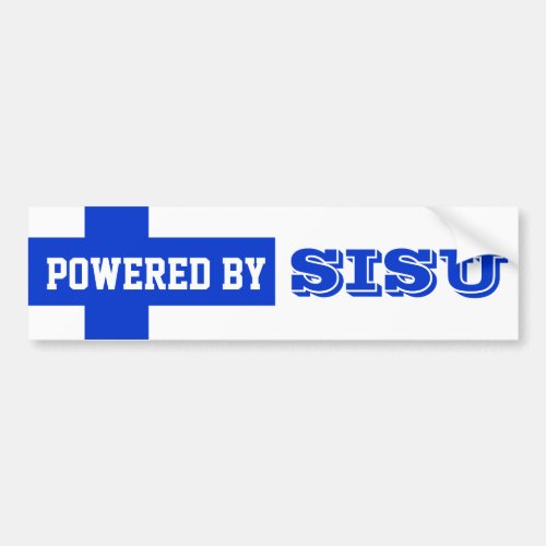 LaYooper Powered By Sisu Bumper Sticker Finn Flag