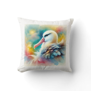 Laysan Albatross 161024AREF107 - Watercolor Throw Pillow
