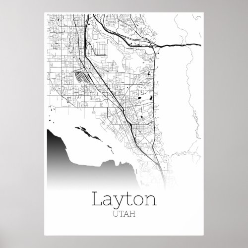 Layton Map _ Utah _ City Map Poster