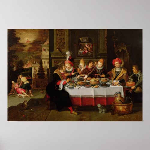 Lazarus and the Rich Mans Table Poster