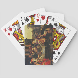 Lazarus at the Rich Man's Table, 1618 (oil on canv Poker Cards